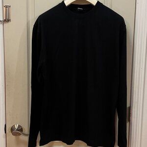 Peruvian Connection Men's Size XL 100% Pima Cotton L/S Crew Neck T-shirt. Black